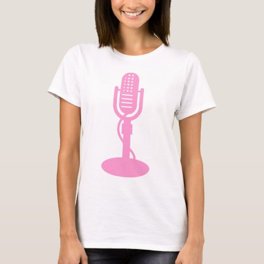 T-shirt Microphone - rose (Devant)