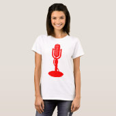 T-shirt Microphone - Rouge (Devant entier)