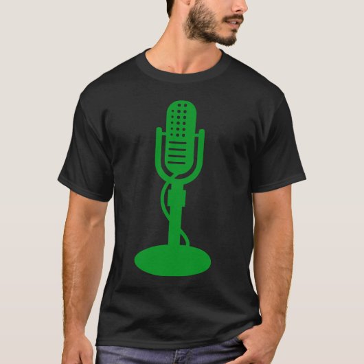 T-shirt Microphone - Vert herbe (Devant)