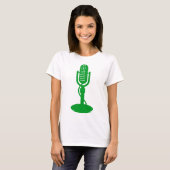 T-shirt Microphone - Vert herbe (Devant entier)