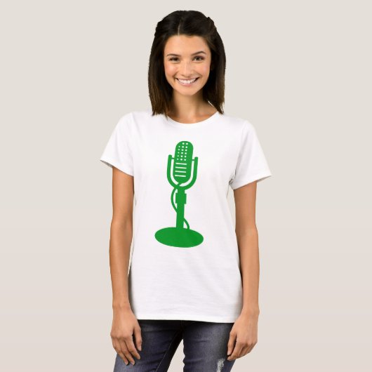 T-shirt Microphone - Vert herbe (Devant entier)