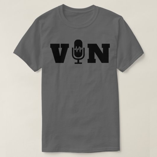 T-shirt Microphone Vin Scully 12 (Design devant)