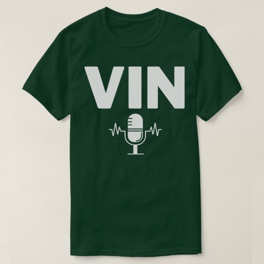 T-shirt Microphone Vin Scully 14 (Design devant)