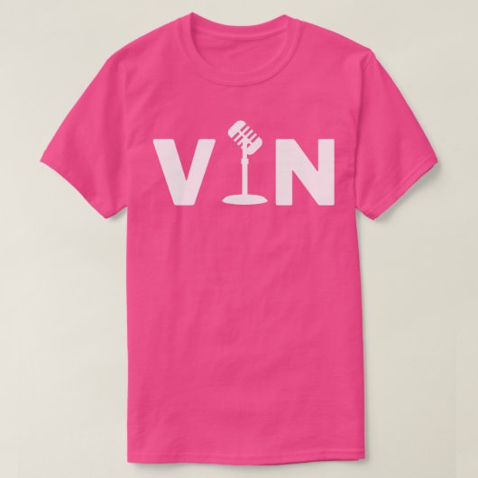 T-shirt Microphone Vin Scully 3 (Design devant)