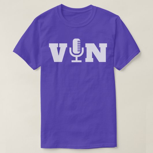 T-shirt Microphone Vin Scully 9 (Design devant)