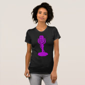 T-shirt Microphone - Violet (Devant entier)