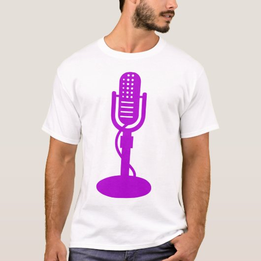T-shirt Microphone - Violet (Devant)