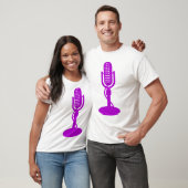 T-shirt Microphone - Violet (Unisexe)