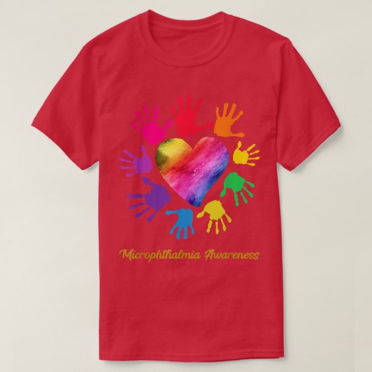 T-shirt Microphthalmia Awareness Hands Microphthalmia Gift (Design devant)