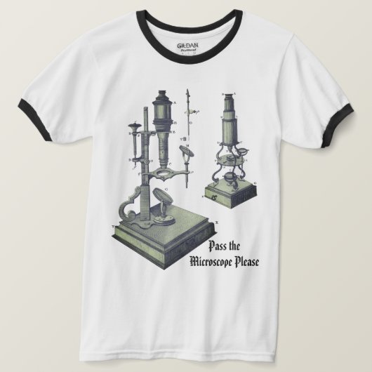 T-shirt Microscope 18ème siècle Antique Science nerd ! (Design devant)