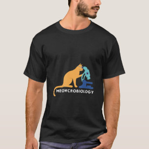 T-shirt Microscope Bactérie Science Microbiologie Cat