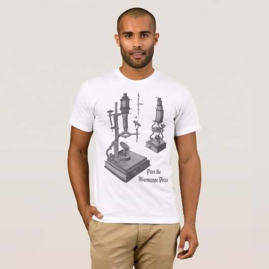 T-shirt Microscope du XVIIIe siècle Antique Science INSTRU (Devant entier)