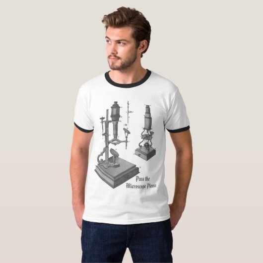 T-shirt Microscope du XVIIIe siècle Antique Science INSTRU (Devant entier)