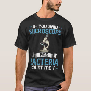 T-shirt Microscope Microbiologie Laboratoire Biologie Scie
