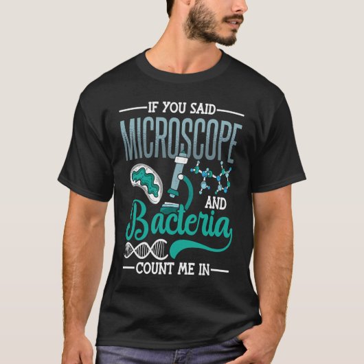 T-shirt Microscope Microbiology Laboratory Biology Science (Devant)