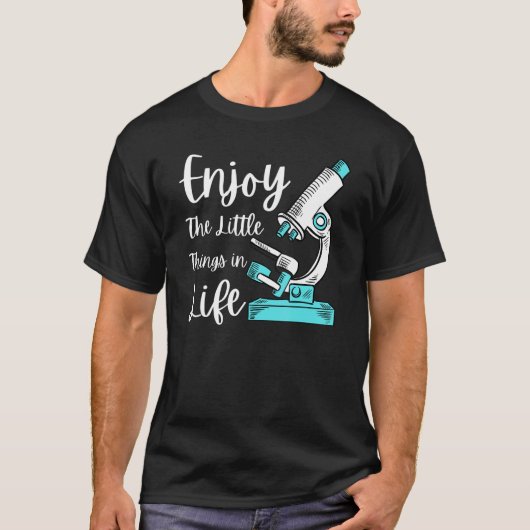 T-shirt Microscope Pour Hommes Biologie Féminine Laboratoi (Devant)