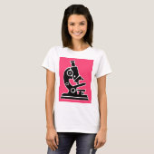 T-shirt Microscope rose (Devant entier)