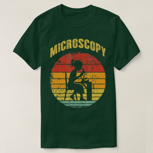 T-shirt Microscopie Microscope Science Microbiologie Desig (Design devant)
