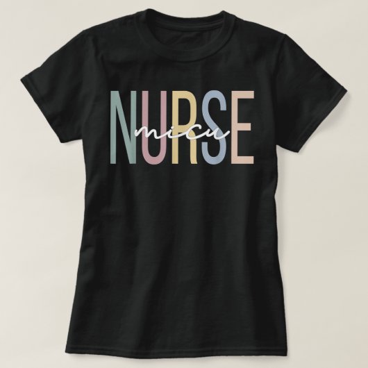 T-shirt MICU Nurse Boho Medical Intensive Care Unit (Design devant)