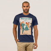 T-shirt Mid Century Happy New Year The Martini Dance (Devant entier)