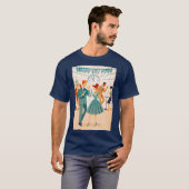 T-shirt Mid Century Happy New Year The Martini Dance (Devant entier)