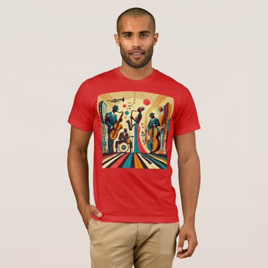 T-shirt Mid Century Jazz Age Quartet (Devant entier)
