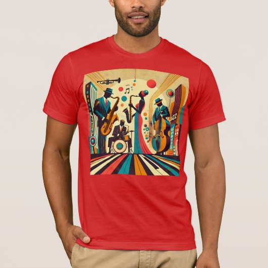 T-shirt Mid Century Jazz Age Quartet (Devant)