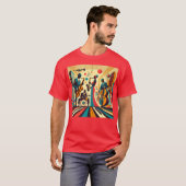 T-shirt Mid Century Jazz Age Quartet (Devant entier)