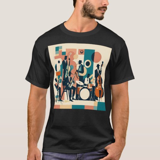 T-shirt Mid Century Jazz Age Sextet (Devant)