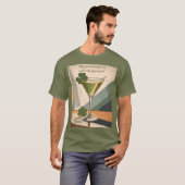 T-shirt Mid Century Modern Art Shamrock Martini Sláinte!  (Devant entier)