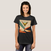 T-shirt Mid Century Modern Color Block Martini Art (Devant entier)