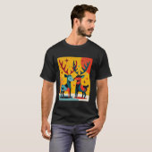 T-shirt Mid Century Modern Kitschy Christmas Reindeer (Devant entier)