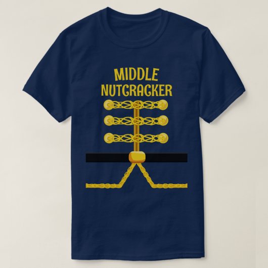 T-shirt MIDDDLE Nutcracker Correspondance de Noël de famil (Design devant)