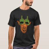 T-shirt middle finger sunglasses llama (Devant)