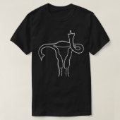 T-shirt Middle Finger Uterus Pro Choice (Design devant)