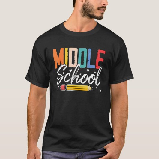 T-shirt Middle School Vibes Teacher Student Team Back To S (Devant)