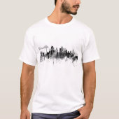 T-shirt Middlesbrough Angleterre Skyline Noir Blanc (Devant)