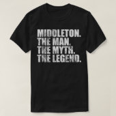 T-shirt Middleton Nom de famille Middleton Nom de famille (Design devant)