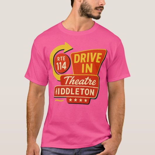 T-shirt Middleton Rt 114 Drive-In Middleton, MA Retro Driv (Devant)