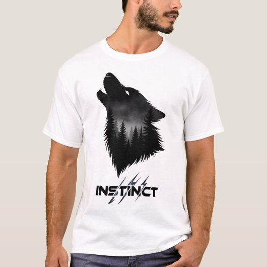 T-shirt Midnight Howl , alpha wolf Graphic Tee (Devant)