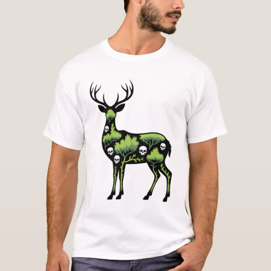 T-shirt Midnight Moss Deer (Devant)