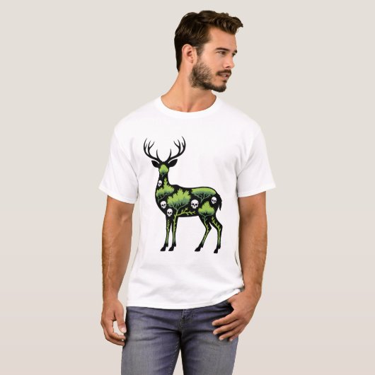 T-shirt Midnight Moss Deer (Devant entier)