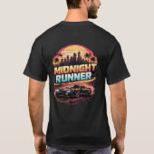 T-shirt Midnight Runner Rétro Art de Course de Rue (Dos)