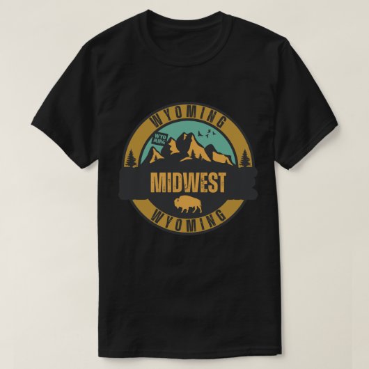 T-shirt Midwest, Wyoming (Design devant)