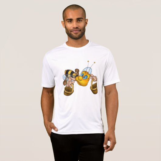 T-shirt Miel abeille avec paniers Amusants Animation Bee (Devant entier)