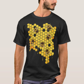 T-shirt Miel Bee Hive Honeycomb apiculture apiculteur