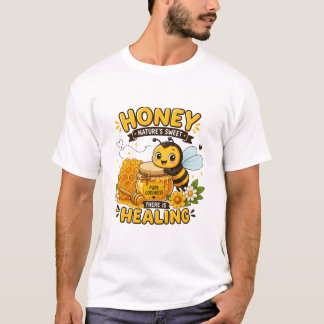 T-shirt Miel de abeille mignonne dessin animé guérisseur