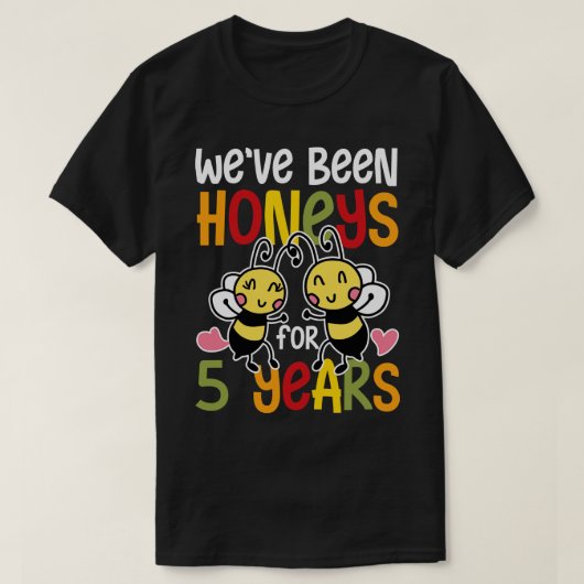 T-shirt Miel pour 5 ans (Design devant)