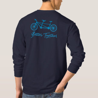T-shirt Mieux Ensemble Bleu Tandem Vélo Aimer Vélo