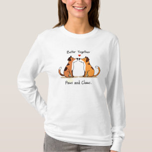 T-shirt Mieux Ensemble : Deux Chiens De Caricature